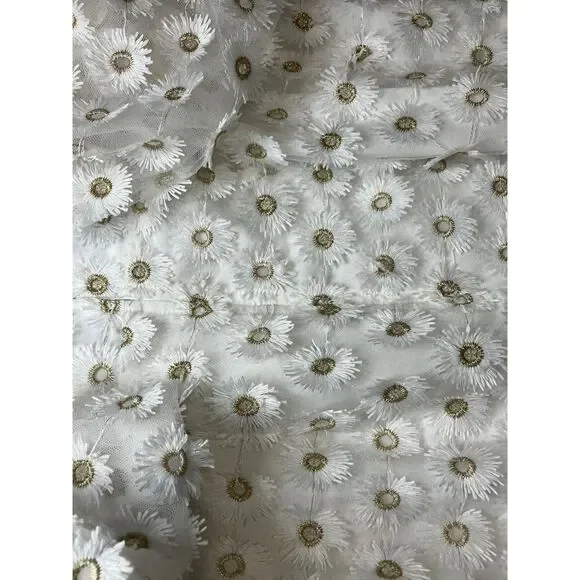 ASOS EDITION Ivory Embroidered Daisy Midi Dress UK 8 / US 4 – NWT Puff Sleeve - Picture 9 of 13